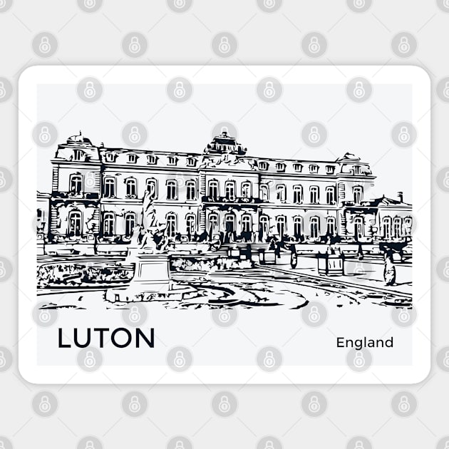 Luton England Magnet by Lakeric